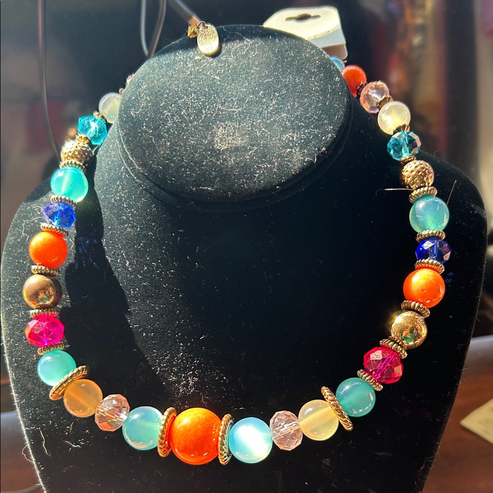 Jules b. Multicolor Beaded Necklace with Gold Accents